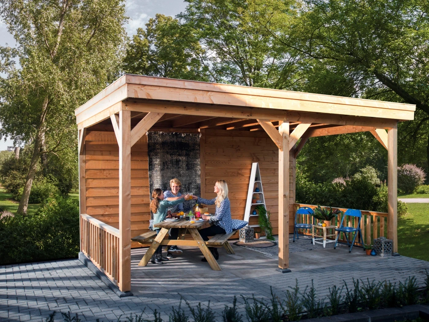 Douglas overkapping, 600 x 300, Met achterwand, Westwood DIY - Afbeelding 2
